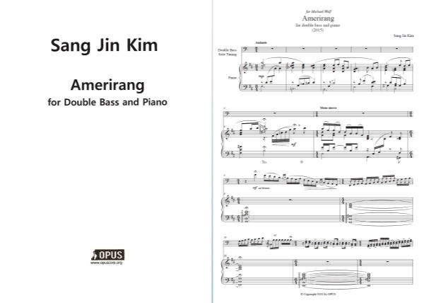 Sangjin Kim : Amerirang for Double Bass and Piano